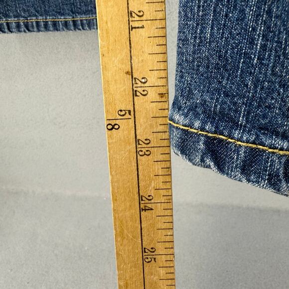 Levi Strauss Signature Jeans Women's 8 Blue Carpi Patch Pockets Y2K Preppy EUC - Picture 10 of 11